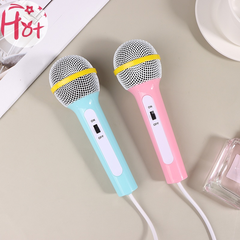 GE ไมโครโฟนแบบมีสายน้ําหนักเบาร้องเพลง เครื่องจักร บ้านเด็กดนตรีใช้ง่ายไมโครโฟนมือถือแบบพกพาสี่เหลี่ยม
