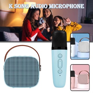 New Portable Family Party Meeting Bluetooth Wireless Speaker Karaoke Microphone