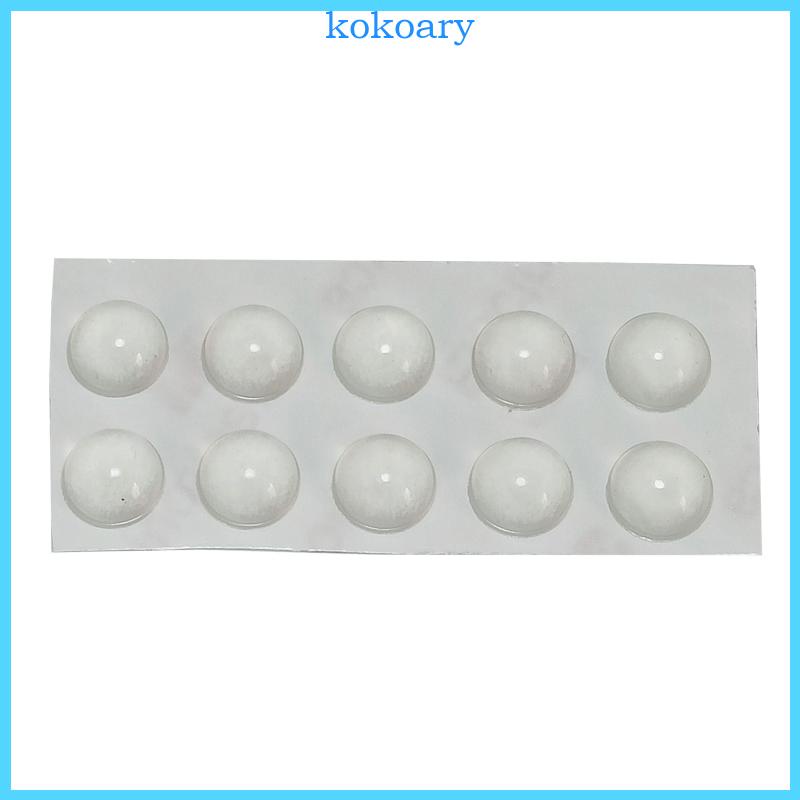 Kok แผ่นยางซิลิโคนใส แบบนิ่ม กันลื่น มีกาวในตัว สําหรับติดแป้นพิมพ์ 10 ชิ้น