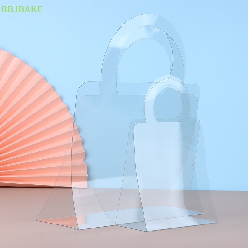 [FSBA] กระเป๋าถือ PET ใส ลายดอกไม้ ช่อดอกกุหลาบ แบบพกพา 1 ชิ้น KCB - รูปที่ 6