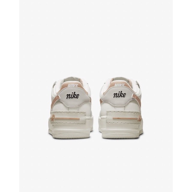ของแท้ 100% Nike Air Force 1 Low Shadow Fossil  Bone Sneakers