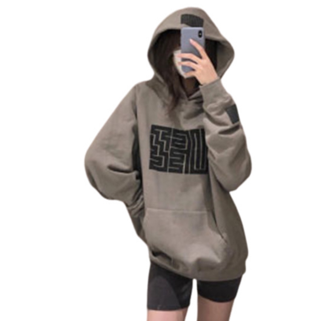 FASHION.61 เสื้อคลุมกันหนาวเเขนยาวผู้หญิง ทรงโอเวอร์ไซค์ รุ่น W6835