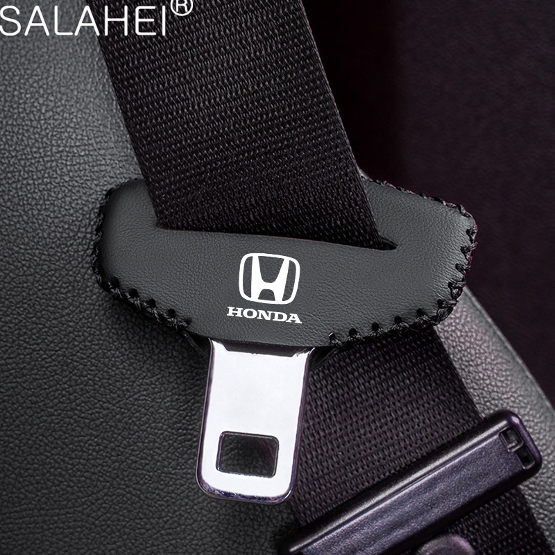 ปลอกหุ้มสายเข็มขัดนิรภัย ป้องกันรอยขีดข่วน สําหรับ Honda Mugen Power Civic Accords CRV Hrv Jazz CBR VTX VFR 4 ชิ้น