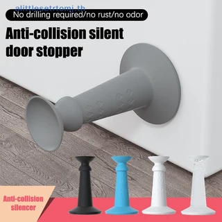 Alittlese Anti-collision ซิลิโคน Mute Self-Adhesive กันชนประตูดูดด้านหลัง Retainer Wall Protector ซ่อนผู้ถือประตู TH