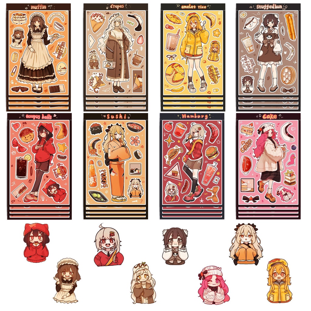 Lanlanstickersworld สติกเกอร์ ลายกราฟฟิตี้ หัวใจน่ารัก สําหรับติดตกแต่งหมวกกันน็อค จักรยาน 8 ชิ้น