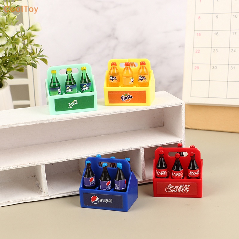 Cooltoy ขวดโคล่าโซดาสไปรท์จิ๋ว DIY อุปกรณ์เสริม สําหรับบ้านตุ๊กตา 1 ชุด
