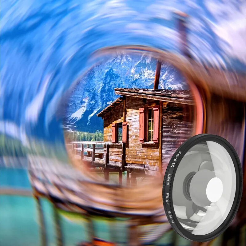 KnightX 58MM Prism Lens Swirl Black Hole Special Photography Accessories lens uv filter for Canon Ni