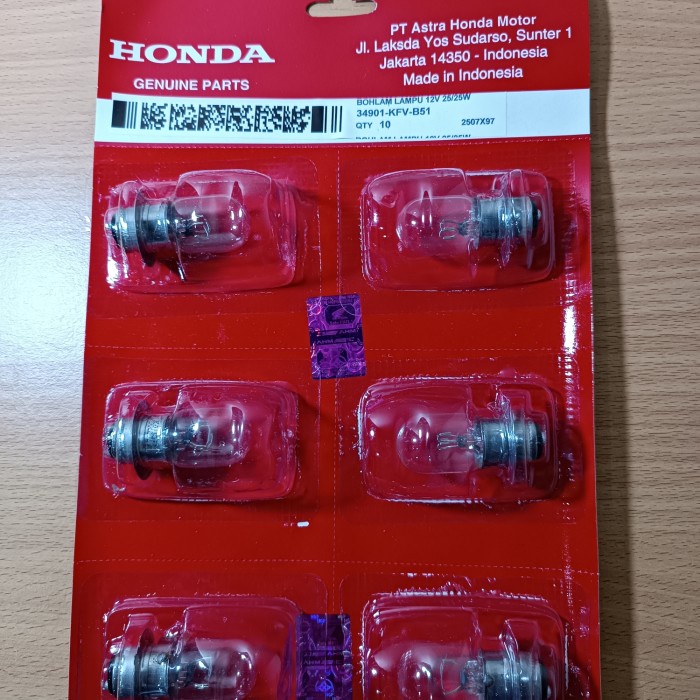 HL HONDA 12V 25W DPN BULB/LIGHT 34901-KFV-B51 (PRICE PER 1PCS)