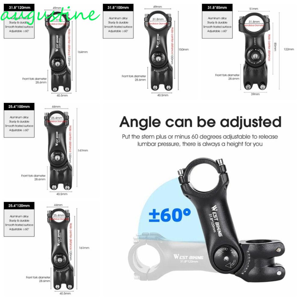 Augustine ก้านจักรยาน Mtb Power, ปรับมุม Raiser ก้านแฮนด์จักรยาน, ชิ้นส่วนจักรยานที่เชื่อถือได้ Stab