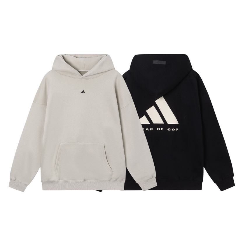 สินค้าพร้อมส่ง ! Fear OF GOD Joint adida/s เสื้อกันหนาว แขนยาว มีฮู้ด ลายโลโก้ตัวอักษร สําหรับผู้ชาย และผู้หญิง