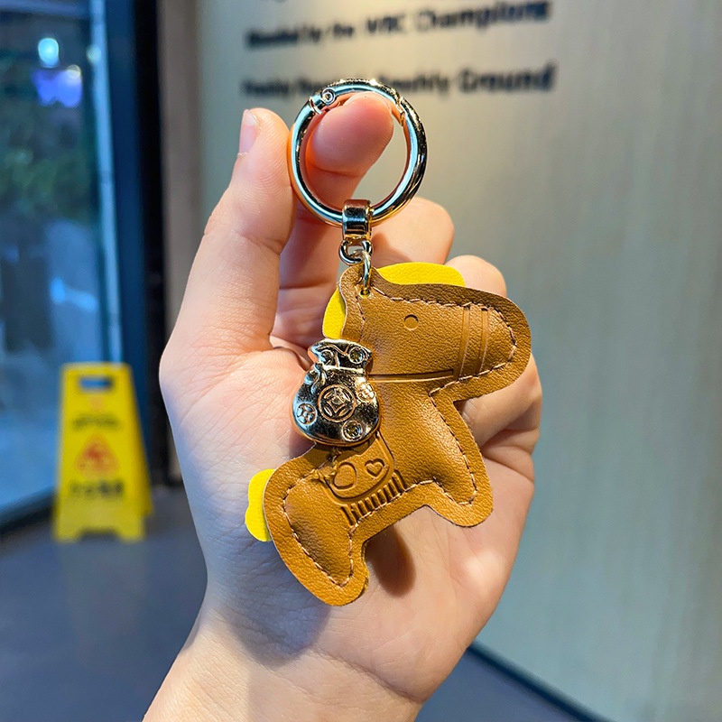 พวงกุญแจ หนัง Pu ขนาดเล็ก สวยหรู เหมาะกับของขวัญ สําหรับกระเป๋านักเรียน - รูปที่ 3