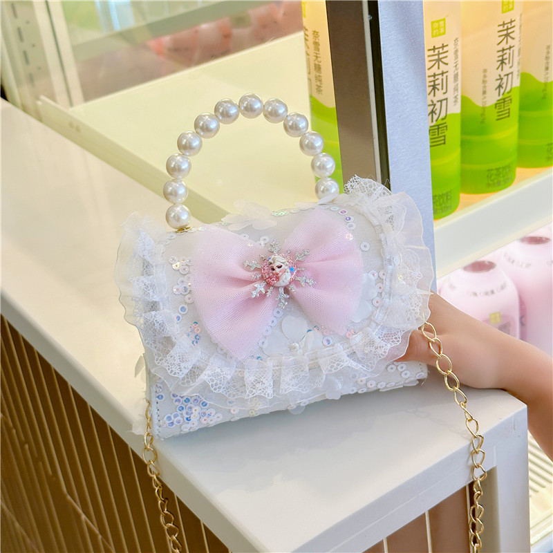 กระเป๋าสะพายไหล่ กระเป๋าถือ ลายเจ้าหญิงเอลซ่า แฟชั่นทันสมัย สําหรับเด็กผู้หญิง - รูปที่ 7