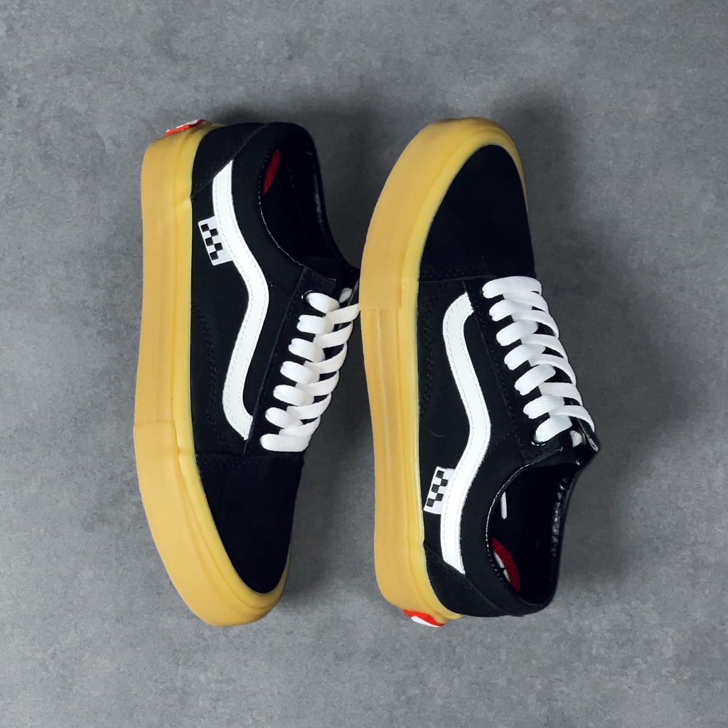 Vans Old Skool Raw Rubber Sole Pro Classic Cloth Shoes Low-Cut Casual ผ้าใบ  รองเท้า new