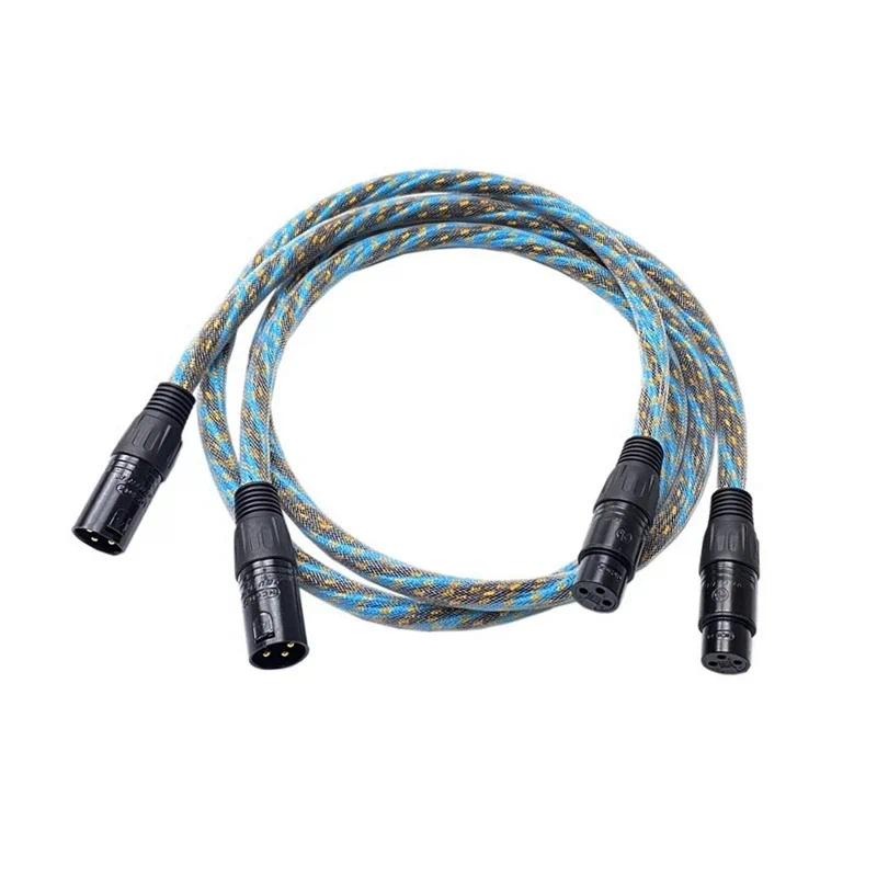 คู ่ WE XLR Balanced Cable ทองแดงบริสุทธิ ์ HiFi Audio Interconnect Line สําหรับเครื ่ องขยายเสียง DAC CD Player
