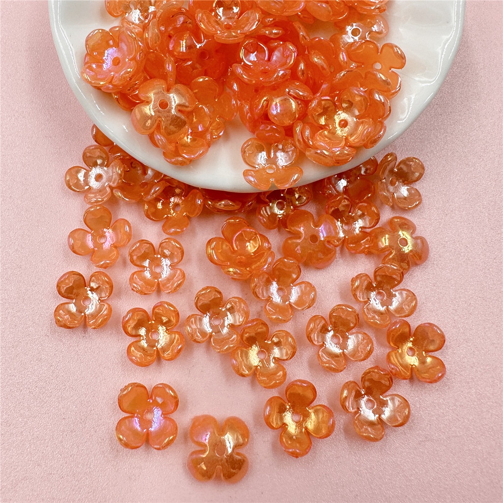 ลูกปัดอะคริลิค รูปกลีบดอกไม้ ขนาดเล็ก 10 มม. 80 ชิ้น สําหรับทําเครื่องประดับ ต่างหู แฮนด์เมด DIY - รูปที่ 7