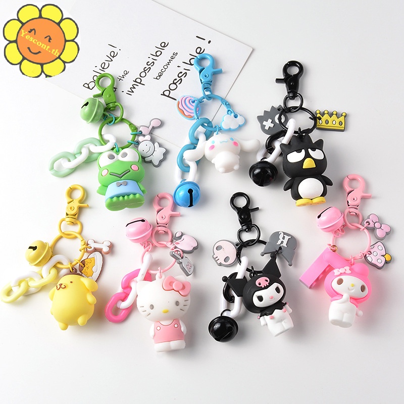 Yescont พวงกุญแจ จี้การ์ตูน Kawaii Sanrioed Kuromi Mymelody Cinnamorol น่ารัก สําหรับแขวนกระเป๋า