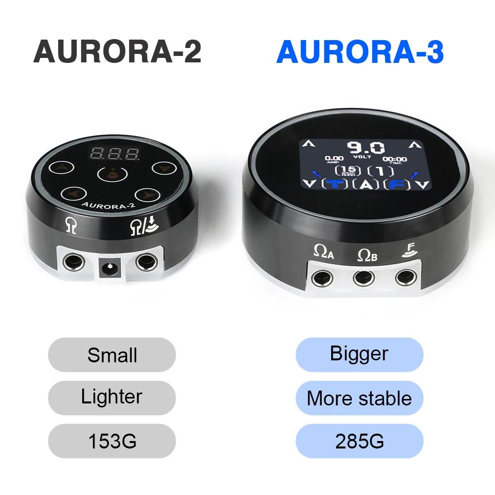 Aurora พาวเวอร์ซัพพลายสัก 2 ชิ้น คอยล์ และปากกาสักโรตารี่ แบตเตอรี่ออโรร่า 3 อัพเกรด เอาท์พุตคู่ หน้าจอสัมผัส LCD TFT - รูปที่ 7