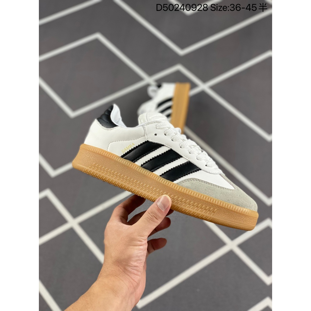 Authentic Adidas Originals Samba XLG ป้องกันการลื่นไถลและสวมใส่แฟชั่นรองเท้ากีฬาลำลองIE1377EU36-45