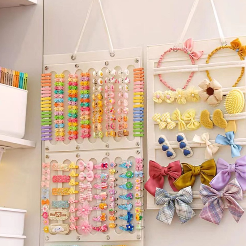 COD ที่แขวน ติดผนัง โบว์แขวนผม ที่แขวนจัดเก็บกิ๊บติดผม กระเป๋าเครื่องประดับ ขนาดใหญ่ ประหยัดพื้นที่ - รูปที่ 3