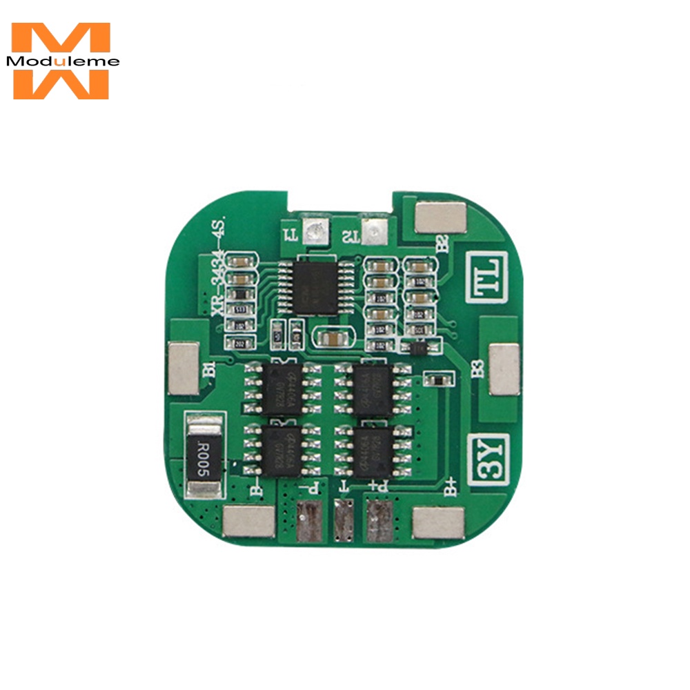 บอร์ดป้องกันแบตเตอรี่ลิเธียม 4S 14.8V พร้อมพอร์ตเดียวกัน ทํางานต่อเนื่อง 8A