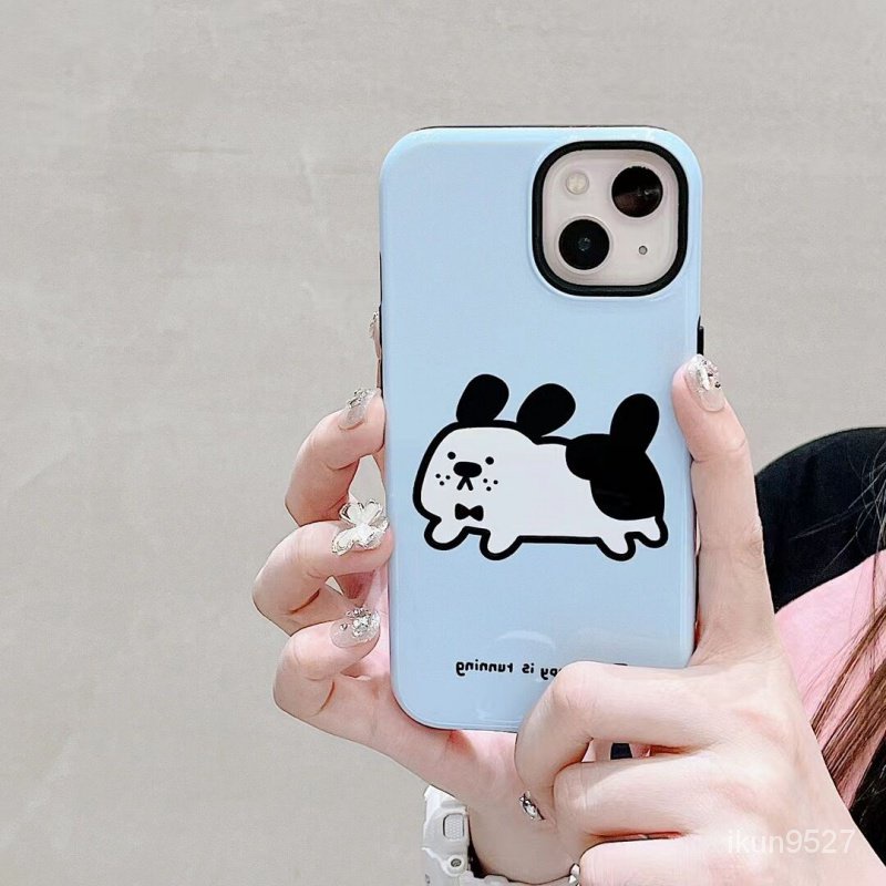 เคสโทรศัพท์มือถือแบบแข็ง สองชั้น ลายการ์ตูนแมวน่ารัก สําหรับ Iphone 14 13promax 12 15
