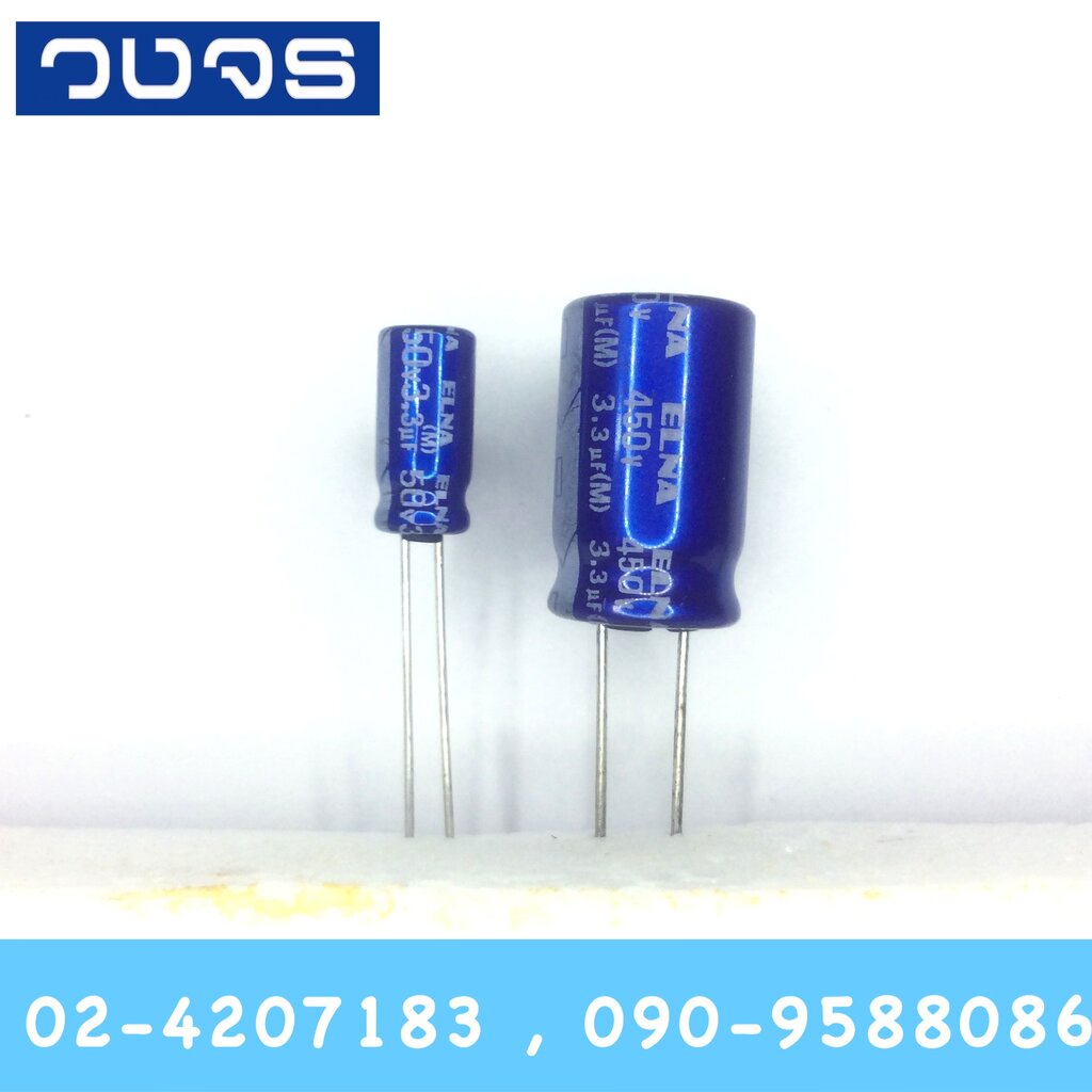 (5ตัว/10ตัว) C 3.3uF 50V 160V 250V 250V RE3 ELNA Electrolytic Capacitor ตัวเก็บประจุ