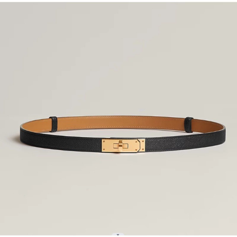 H Brand ชุดกล่องของขวัญ เข็มขัดหนัง KELLY 18 มม. เกรดดี พับเก็บได้ ปรับได้ พร้อมกล่องของขวัญ