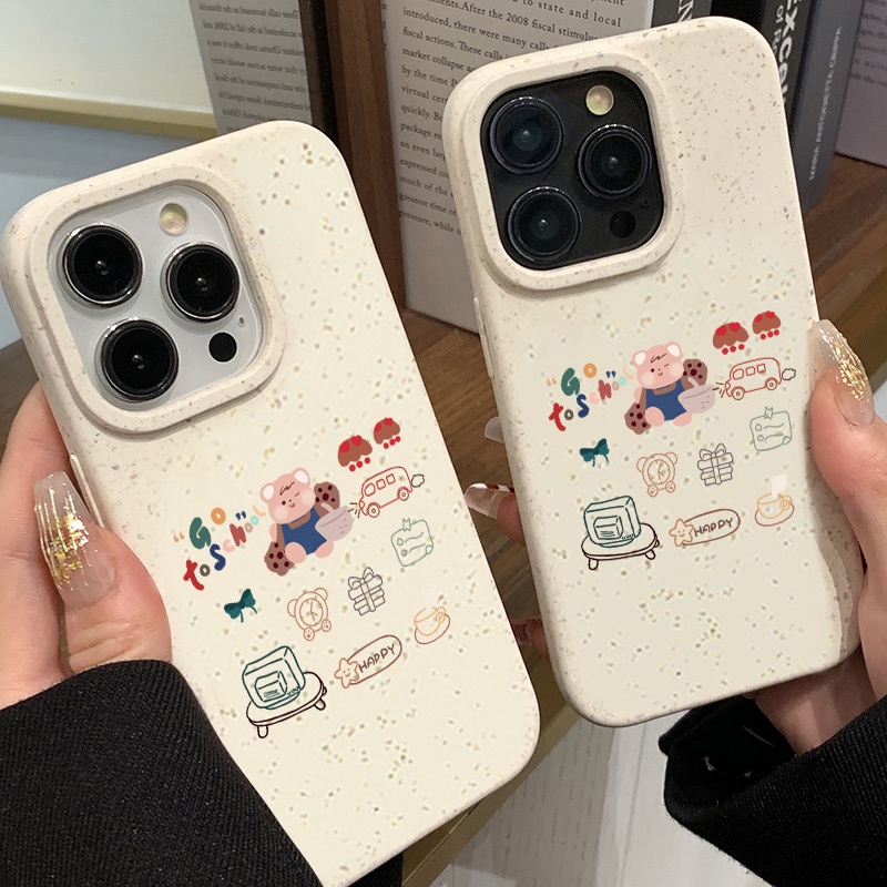 COD Cute Pig เคสโทรศัพท์มือถือป้องกันการล่มสลาย For iPhone 11 14 15 12 13 Pro Max 6 7 8 Plus XS Max XR Silicone Case