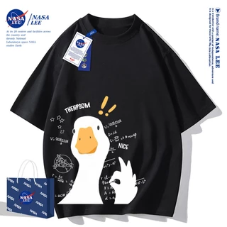 ✨สินค้าพร้อมส่ง✨เสื้อยืดคอกลมลายร่วมกับ NASA ใส่ได้ทั้งชายและหญิง ผลิตจากผ้าคอตตอน 100% เหมาะสำหรับเยาวชน