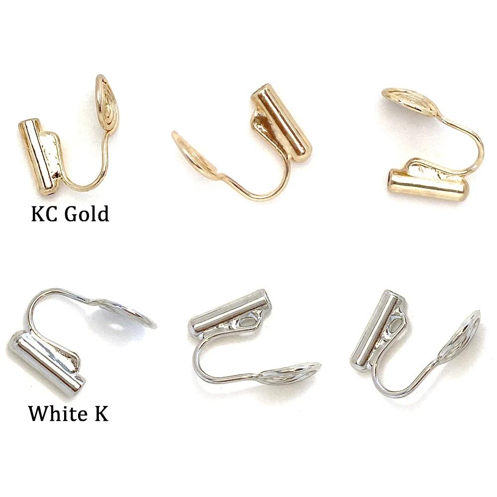 10 ชิ้น / ล็อต ขดลวดยุง ต่างหู คลิปแปลง DIY ต่างหู เปลี่ยน กระดุม เข็มเงิน เป็นคลิปออน ต่างหู JF90