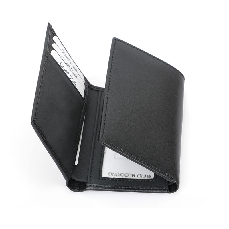 Genodern Trifold กระเป๋าสตางค์ผู้ชายช่องใส่การ์ดหลายช่องกระเป๋าสตางค์สําหรับผู้ชาย RFID Blocking กระเป๋าชาย