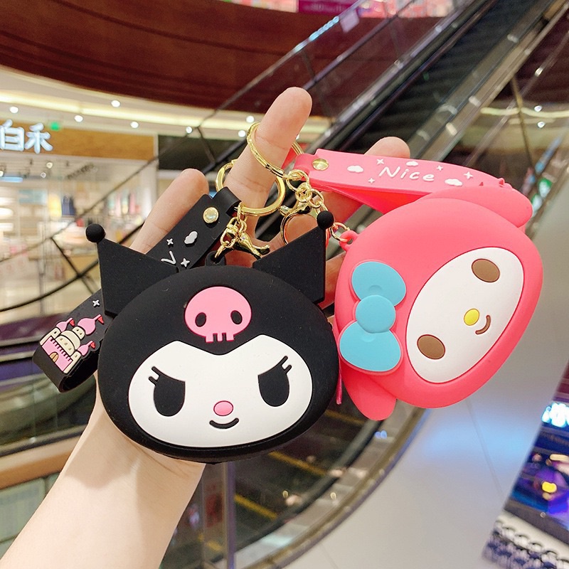 Sanliou กระเป๋าใส่เหรียญ พวงกุญแจ ตุ๊กตา น่ารัก Kuromi melody Cinnamoroll กระเป๋าสตางค์ จี้กระเป๋า จี้