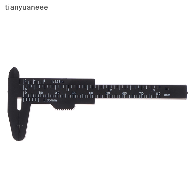 Tianyuaneee เวอร์เนียคาลิปเปอร์ พลาสติก สเกลคู่ ขนาดเล็ก 0-80 มม. แบบพกพา 1 ชิ้น