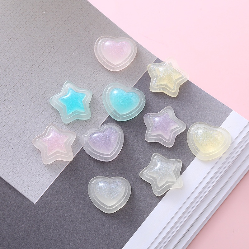 โคมไฟกลางคืน รูปดาว สีโปร่งใส น่ารัก DIY สําหรับตกแต่งรองเท้า 1 ชิ้น