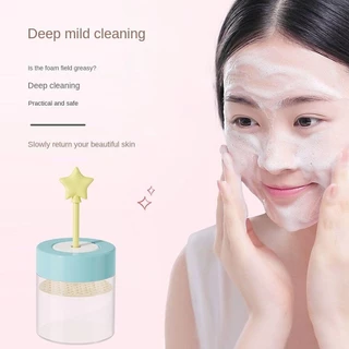 Zelth เครื่องทําโฟม แบบพกพา ดาว ทําความสะอาดผิวหน้า ขวดตีฟอง แชมพู พลาสติก น่ารัก ถ้วยบับเบิ้ล