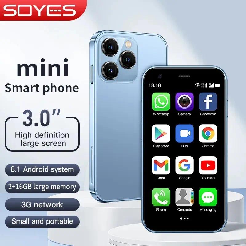 Soyes XS15 Ultra-thin 3.0 โทรศัพท ์ ขนาดเล ็ ก 2GB RAM 16GB ROM Android 8.1 Dual SIM Standby พร ้ อม Google Play Store BT Wifi GPS 3G โทรศัพท ์ มือถือ
