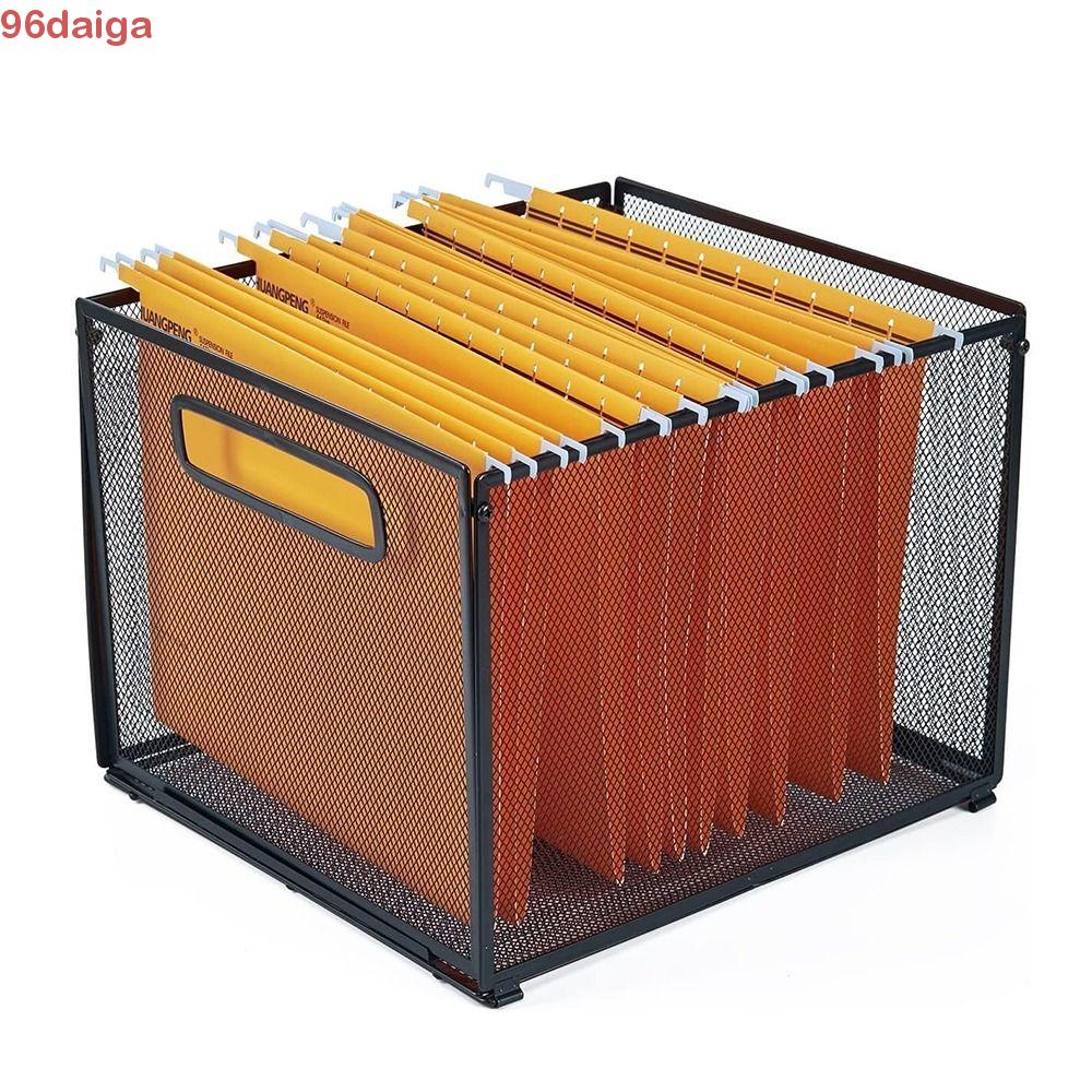 Daiga แฟ้มโฟลเดอร์ แบบแขวน พับได้ กันลื่น ถอดออกได้ สีดํา สําหรับออฟฟิศ