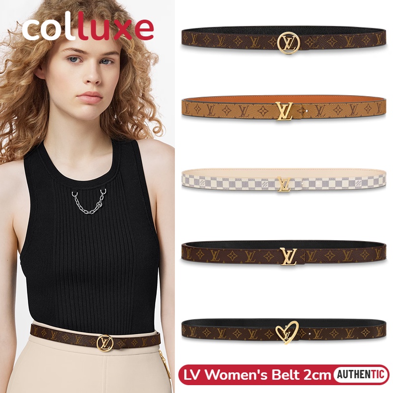 แบรนด์ใหม่และเป็นของแท้/หลุยส์วิตตอง Louis Vuitton Women's Belt 2cm เข็มขัดสตรี ICONIC 20mm &amp; CIRCLE 20mm