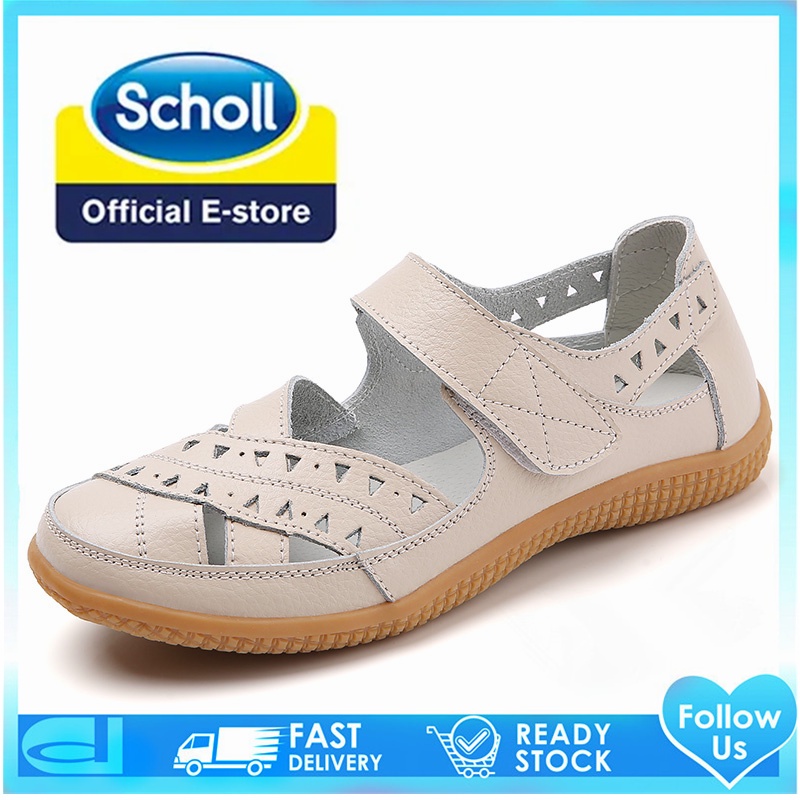 Scholl รองเท้าโลฟเฟอร์ รองเท้าหนังลําลอง ส้นแบน ขนาดใหญ่ สําหรับผู้หญิง ไซซ์ 40 41 42