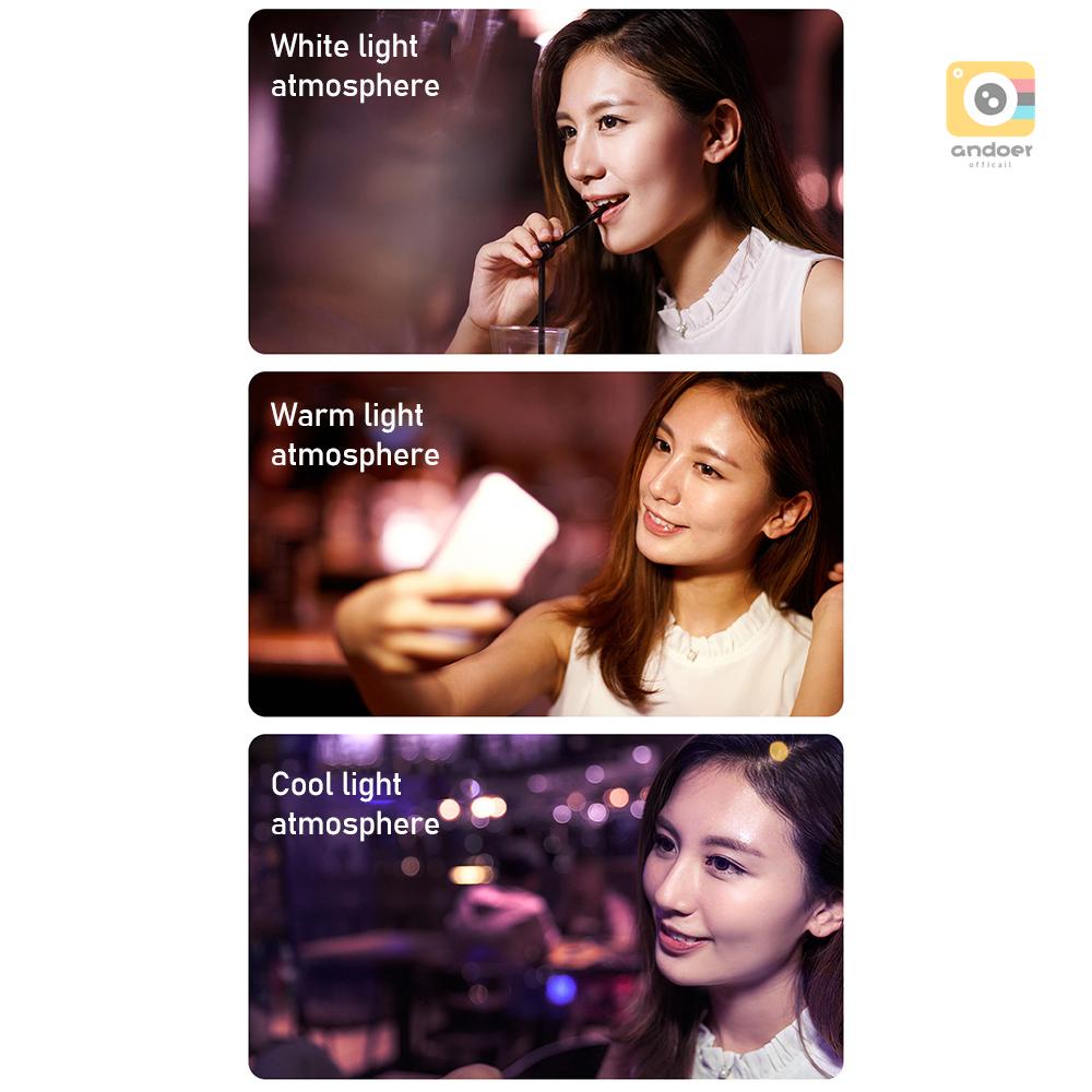 Andoer LED 9-FX พร้อมหน้าจอ ไฟวิดีโอ แสงวิดีโอ แอลซีดี 2800 K- 6800 K- หรี่แสงได้ 1121 60 W ซัง.