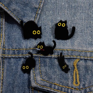 เข็มกลัดเคลือบ สีดํา เครื่องประดับแฟชั่น สําหรับเพื่อน สัตว์…