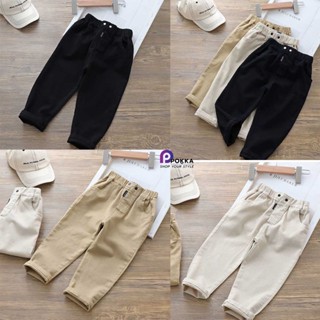 พร้อมส่ง กางเกงขายาวของเด็ก  กางเกงวอมเด็กผู้ชาย สีพื้นๆเรีย…