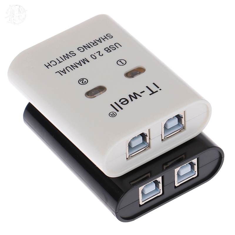 WL| USB Printer Sharing 2-Port Manual Kvm Switching Splitter Hub Converter ใหม่