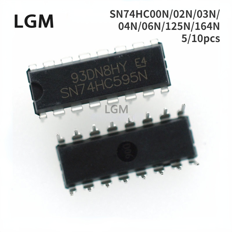 10/5 ชิ้นเดิม SN74HC00 HC02/HC03/HC04/HC125/HC164/HC06 N/AN P DIP14 IC ใหม่ 74HC08 7408