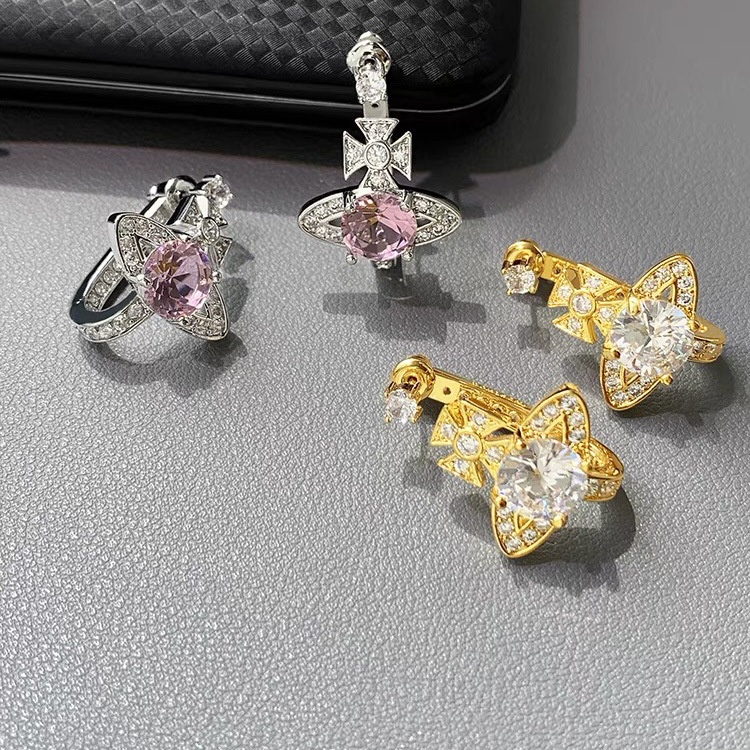 [Kenzero & Vw] ต่างหูเพทาย รูปดาวเคราะห์ 1: 1 พร้อมส่ง