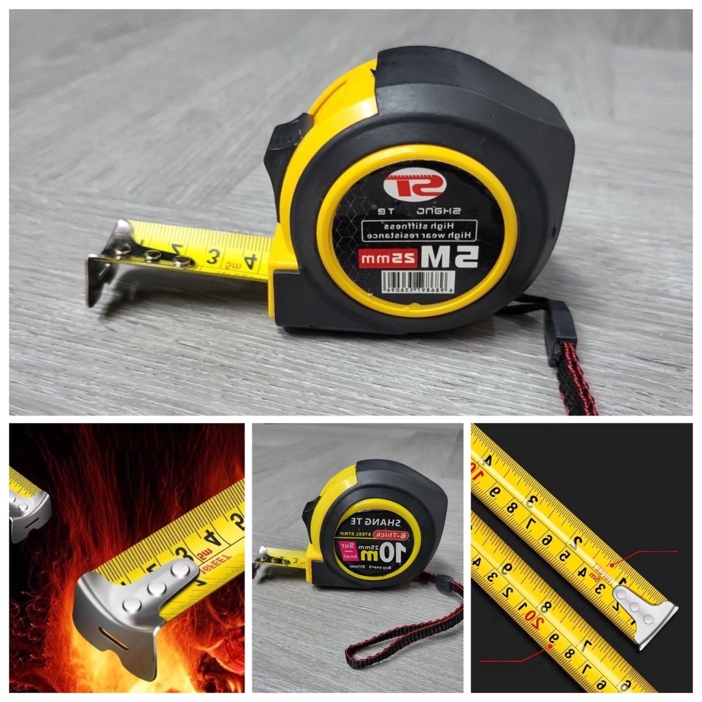 👉 ตลับเมตร หุ้มยาง เทปวัด สายวัด 5 เมตร 10 เมตร หน้ากว้าง 2.5 ซม. รุ่นพิเศษ ทนทาน แม่นยำสูง เกรดพรีเมี่ยม 👉