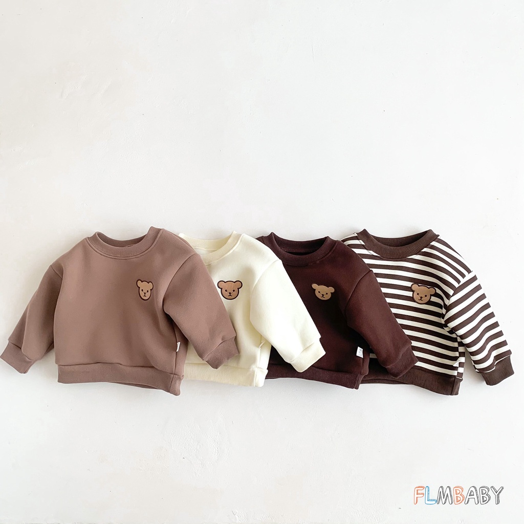 เสื้อกันหนาว ลายหมี ให้ความอบอุ่น แฟชั่นฤดูหนาว สําหรับเด็ก อายุ 0-3 ปี