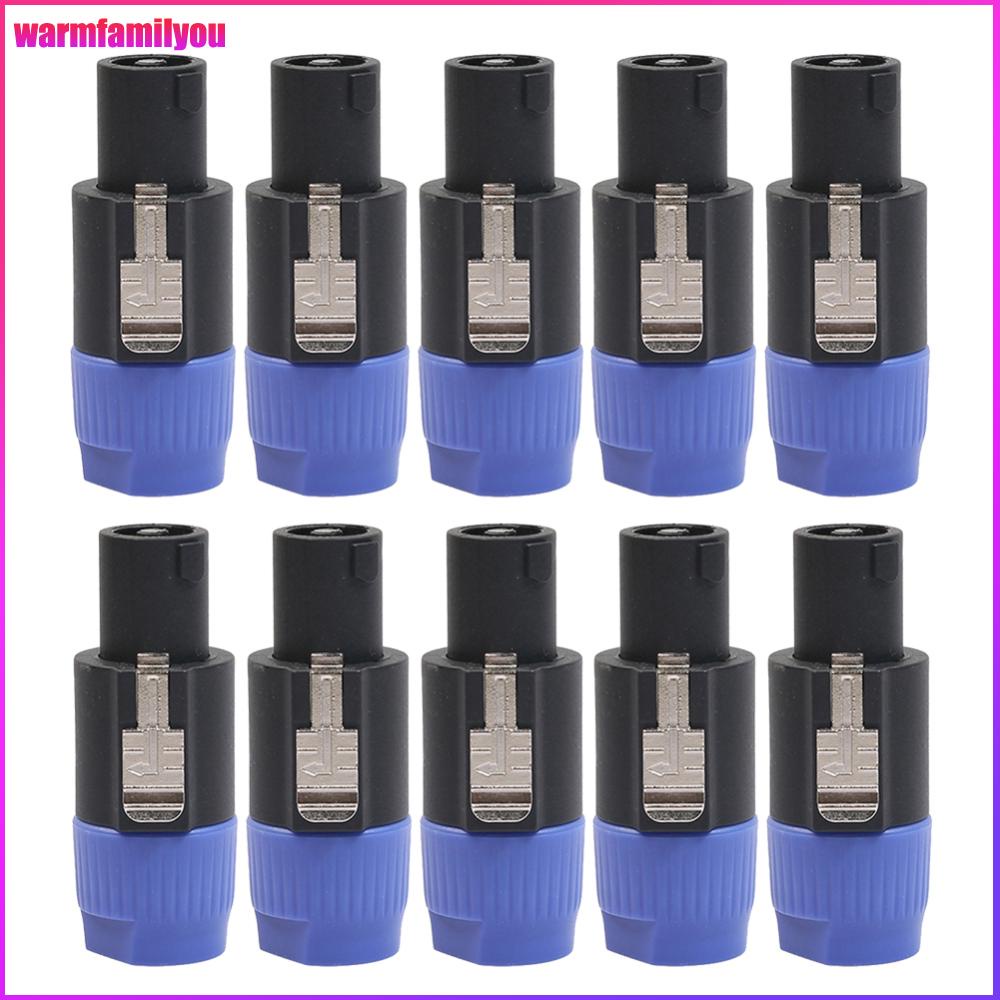 【warmfamilyou】แจ็คตัวเมีย ชุบนิกเกิล 4 ขา 4Pin NL4FC แบบเปลี่ยน สําหรับลําโพง 10 ชิ้น