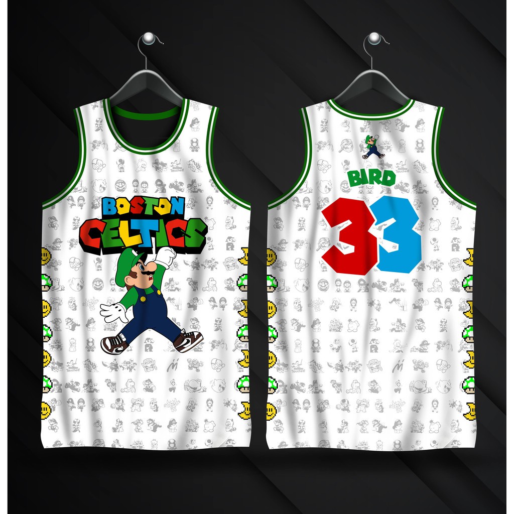 Boston CELTICS X LUIGI | Larry BIRD #33 | ทาตัม #0 | เสื้อกีฬาแขนสั้น ลายทีม Full Sublimation