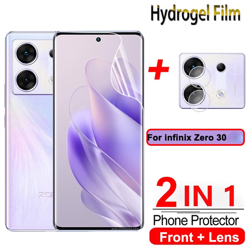 2 In 1 ฟิล์มไฮโดรเจลนิ่ม กันรอยหน้าจอ แบบเต็มจอ สําหรับ Infinix zero 30 itel S23 zero30 5G 4G Smart 